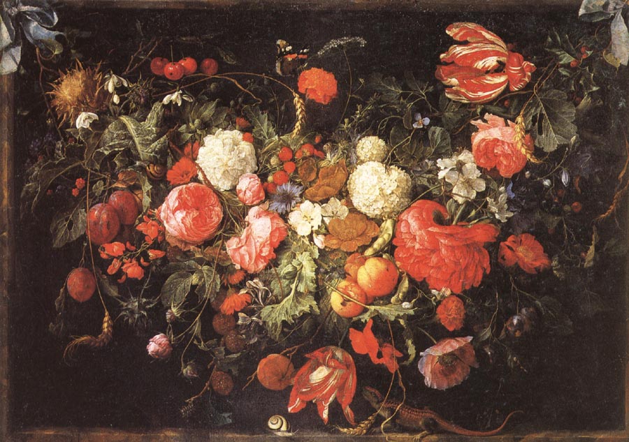 A Festoon of Flowers and Fruit
